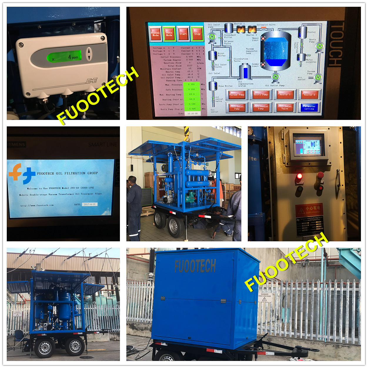 ZYD-O-100 Mobile trailer mounted transformer oil purifier- FUOOTECH