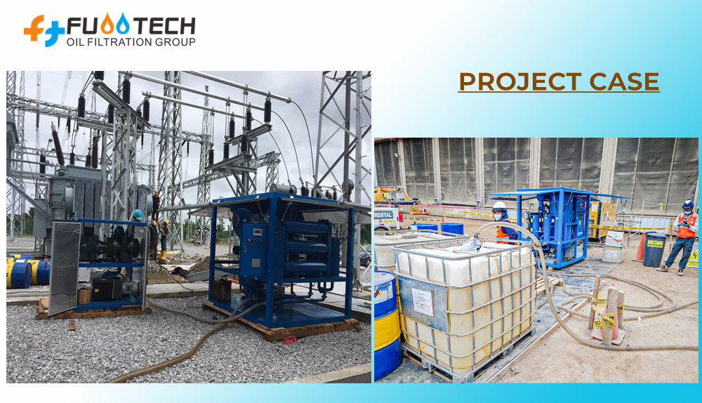 Transformer oil treatment plant working at client's site