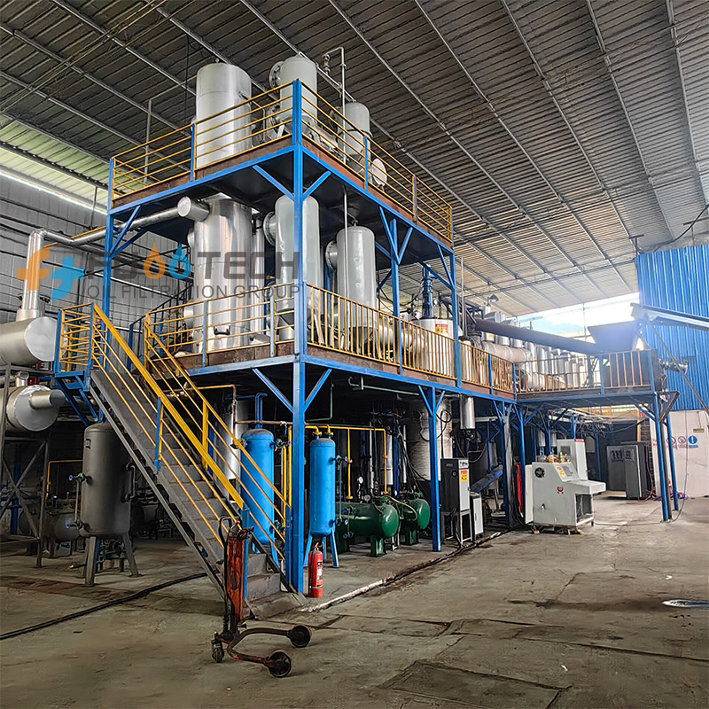 FS-HDM-3 oil recycling machines used oil pyrolysis plant converting waste engine oils to base oil/diesel oil