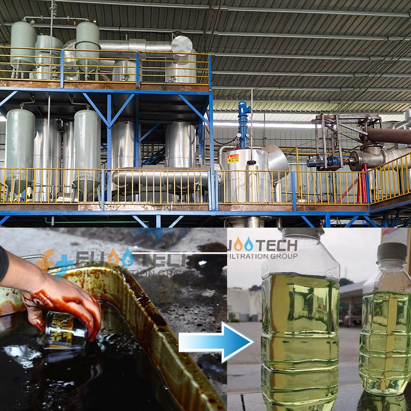 FS-HDM-1 5Tons/day oil recycling machine oil refining machinery waste oil distillation & re-refining plant