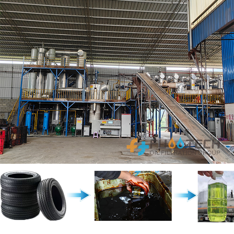 2024 New Technology Oil Yield Increased  to 99% Waste Oil Recycling Machine Black Waste Oil to New  Oil Oil Refinery Plants