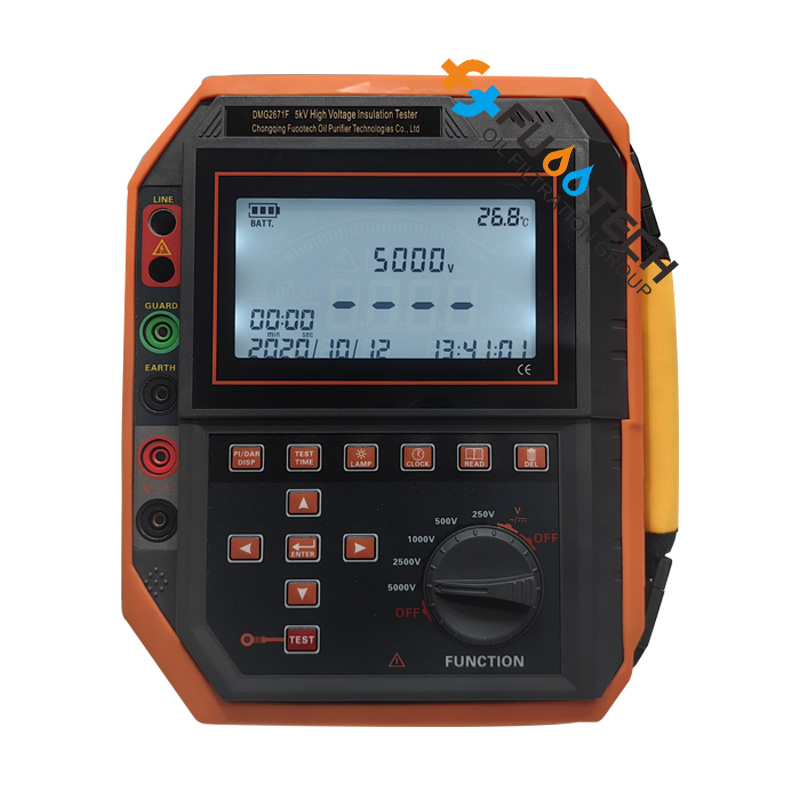 Fuootech Digital Megohmmeter Insulation Resistance Tester High Voltage Insulation Resistance Tester
